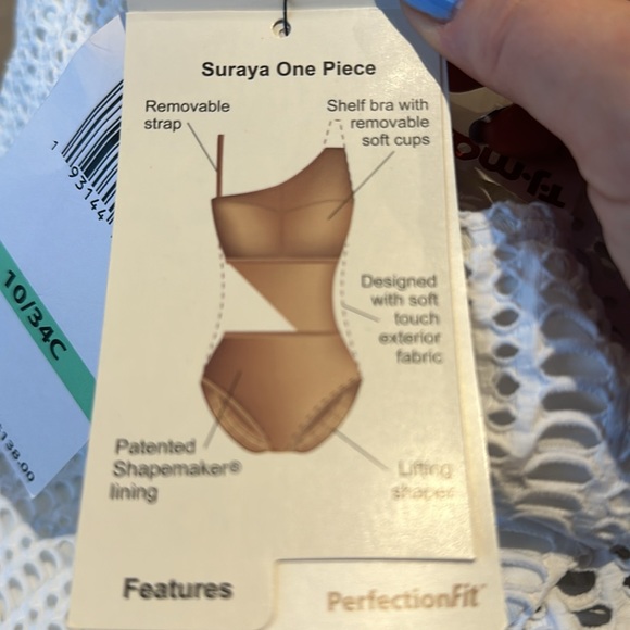 NWT New Designer Cutout Swimsuit Bathing Suit COCO REEF SHAPEMAKER Size 10 34C - Picture 9 of 12